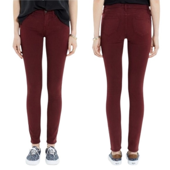 Madewell Denim - Madewell Skinny Skinny Burgundy Jeans Size 28